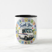 Danke an die Postmitarbeiter Anerkennung Tasse (Zentrum)