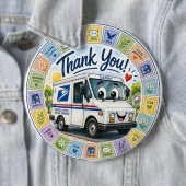 Danke an die Postmitarbeiter  Button (Beispiel)