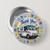 Danke an die Postmitarbeiter  Button (Vorne & Hinten)