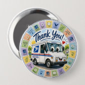 Danke an die Postmitarbeiter  Button (Vorne & Hinten)