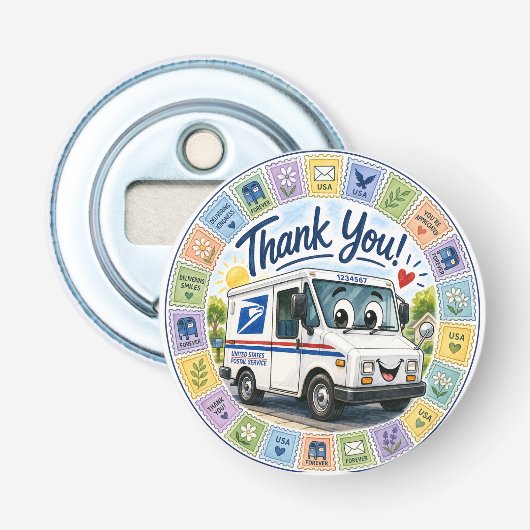 Danke an die Postmitarbeiter Flaschenöffner (Vorderseite)