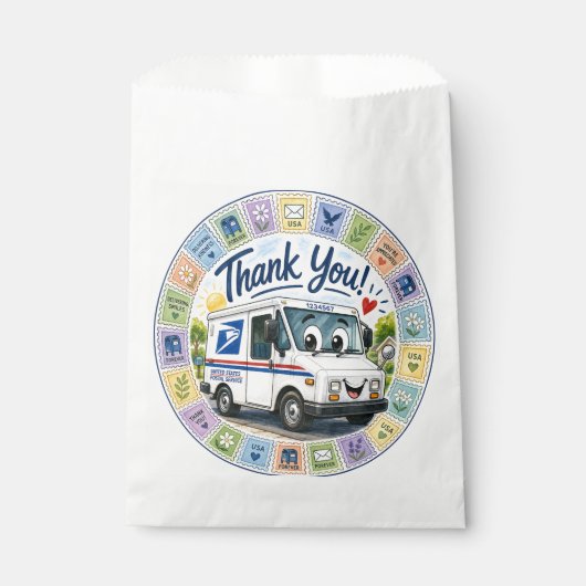 Danke an die Postmitarbeiter  Geschenktütchen (Vorderseite)