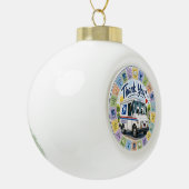 Danke an die Postmitarbeiter  Keramik Kugel-Ornament (Links)