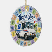 Danke an die Postmitarbeiter Keramik Ornament (Rechts)