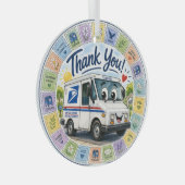 Danke an die Postmitarbeiter  Ornament Aus Glas (Vorderseite Rechts)