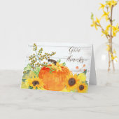 Danke an die Rustic Pumpkin and Sunflowers Card Karte (Gelbe Blume)