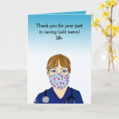 Danke an die Sanitäter Karte (Gelbe Blume)