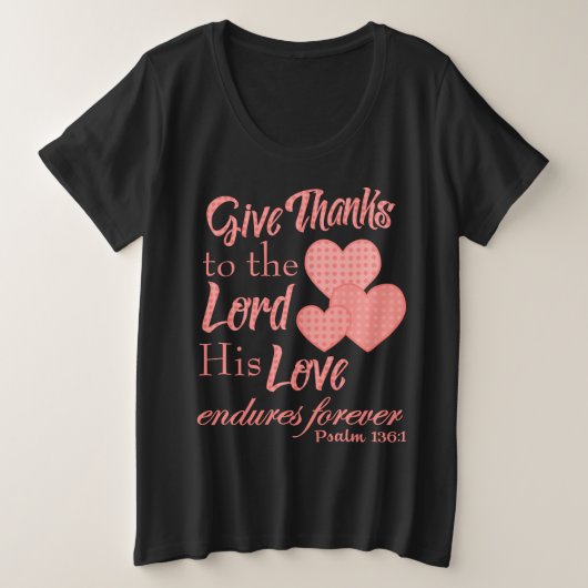 Danke an die Shirts der Lord Bible Verse (Design vorne)