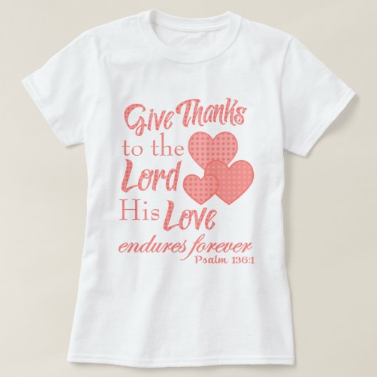 Danke an die Shirts der Lord Bible Verse (Design vorne)