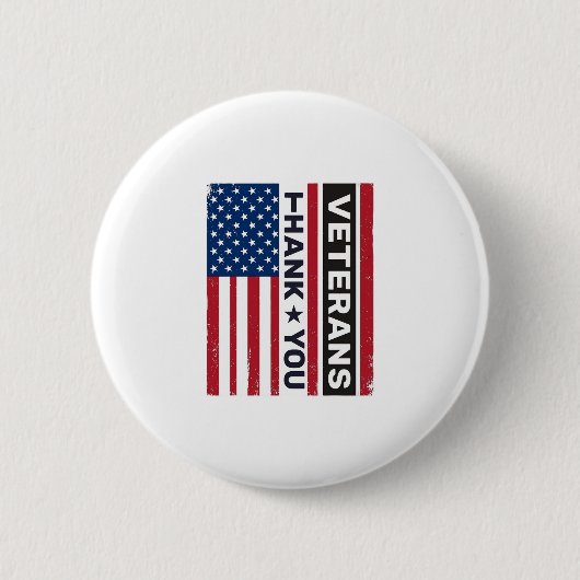 Danke an die Veteranen - Vektor-Design mit abgenut Button (Vorderseite)