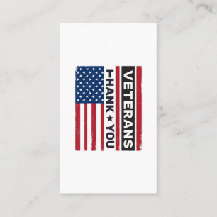 Danke an die Veteranen, Vektor-Design mit abgenutz Visitenkarte