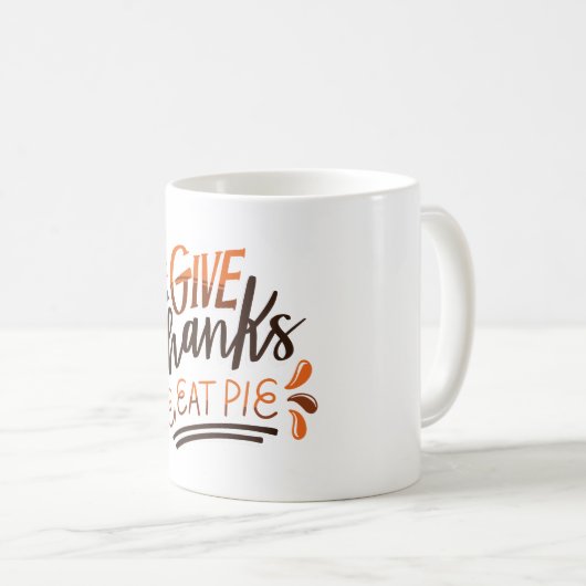 Danke an Eat Pie - Erntedank Day Kaffeetasse (VorderseiteRechts)