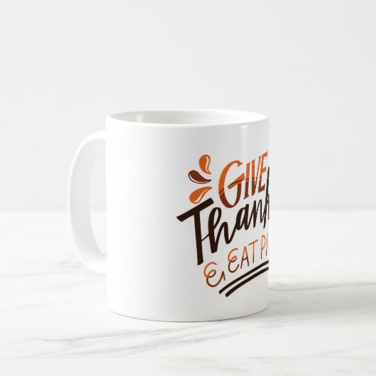 Danke an Eat Pie - Erntedank Day Kaffeetasse (Vorderseite Links)