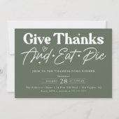 Danke an Eat Pie Erntedank Einladung (Vorderseite)