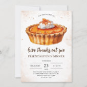 Danke an Eat Pie | Freundliches Party Einladung (Vorderseite)