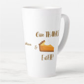 Danke an Eat Pie Happy Thanksgiving Typografie Milchtasse (Rechte Ecke)