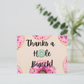 Danke an ein Hole Bunch Donut Thema Danke Karten (Stehend Vorderseite)