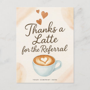 Danke an ein Latte für die Befassung Postkarte