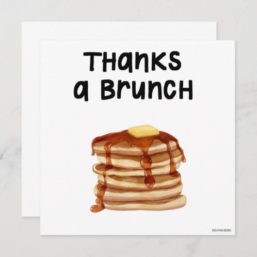 Danke an eine Brunch Pancake Dankeschön Card (Vorne/Hinten)
