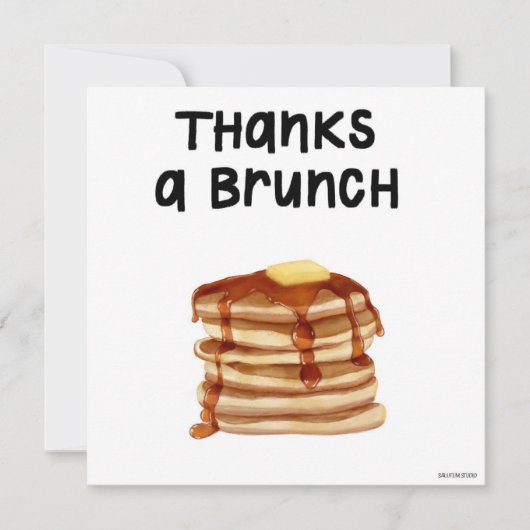 Danke an eine Brunch Pancake Dankeschön Card (Vorderseite)