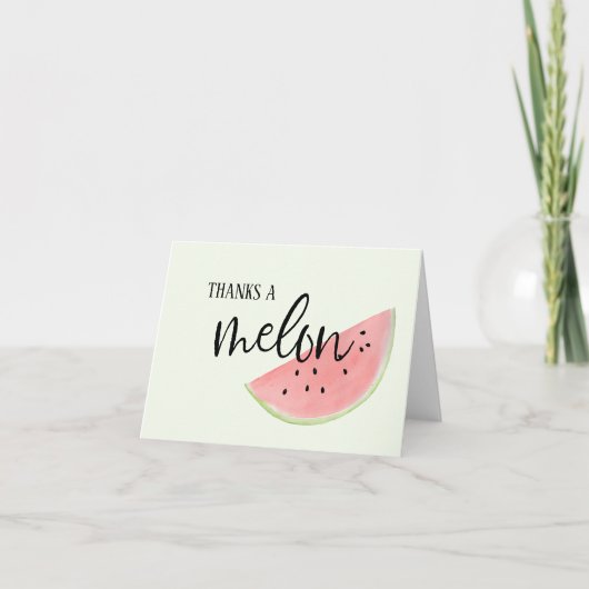 Danke an eine Melon Wassermelon Dankeschön Karte (Vorderseite)