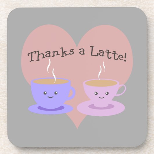 Danke an einen Latte! Untersetzer (Vorderseite)