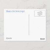 Danke an einen Tierarzt Postkarte (Rückseite)