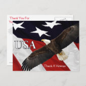 Danke an einen Veteran Eagle Postkarte (Vorne/Hinten)