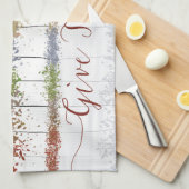 Danke an Erntedank Bäume und einsamen Hirsch Geschirrtuch (Viertel Falte)