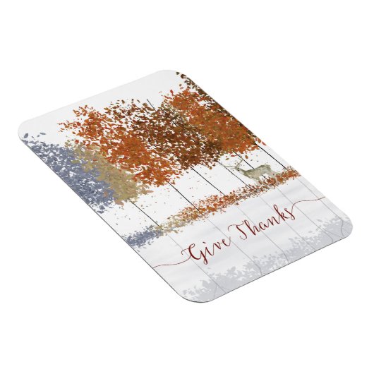 Danke an Erntedank Bäume und einsamen Hirsch Magnet (Rechte Seite)