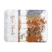 Danke an Erntedank Bäume und einsamen Hirsch Magnet (Horizontal)