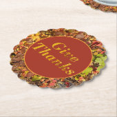 Danke an Erntedank Floral Blätter Untersetzer (angewinkelt)