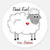 Danke an Ewe Sheep Sticker (Vorderseite)
