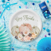 Danke an Floral Pumpkin Paper Teller (Party)