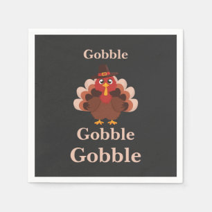 Danke an Funny Gobble Niedliches türkisches Adult Serviette