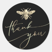 Danke an Glitzer Runder Aufkleber (Vorderseite)
