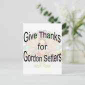 Danke an Gordon Setters Postkarte (Stehend Vorderseite)