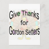 Danke an Gordon Setters Postkarte (Vorderseite)