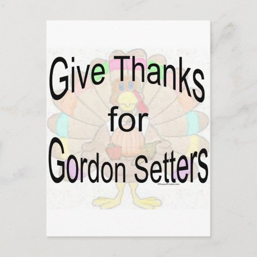 Danke an Gordon Setters Postkarte (Vorderseite)