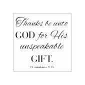 Danke an Gott, 2 Kor 9:15 Gummistempel (Prägung)