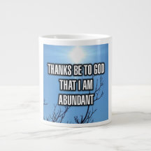 Danke an Gott, dass ich reichlich Tasse habe