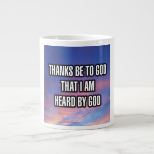 Danke an Gott, dass ich von der Tasse Gottes gehör