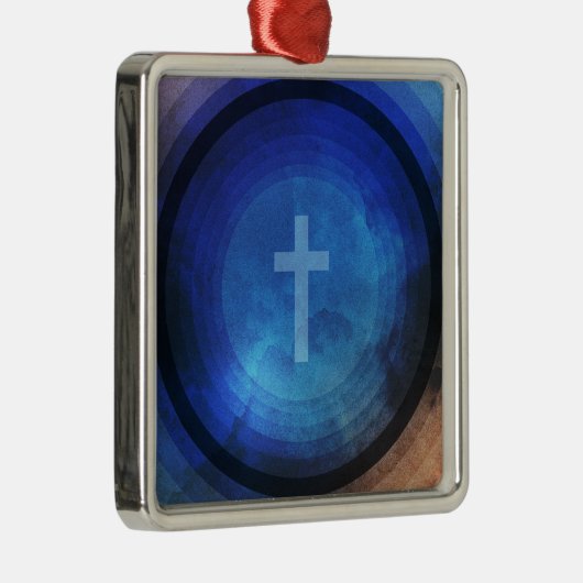 Danke an Gott Silbernes Ornament (Rechts)