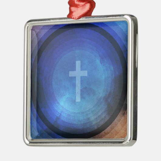 Danke an Gott Silbernes Ornament (Links)