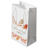 Danke an Herbstlaub Erntedank Kleine Geschenktüte (Rückseite Schrägansicht)