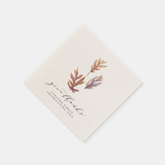 Danke an Herbstlaub Erntedank Serviette (Ecke)