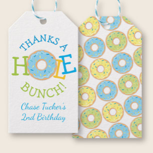 Danke an Hole Bunch Donut Boy Geburtstagsparty Gun Geschenkanhänger