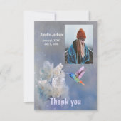 Danke an Hummingbird White Blume (Vorderseite)