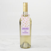 Danke an Imitate Gold Confetti Flaschenanhänger (Auf Flasche)