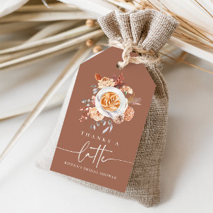 "Danke an Latte" Kaffeepause Brautparty Gefallen Geschenkanhänger